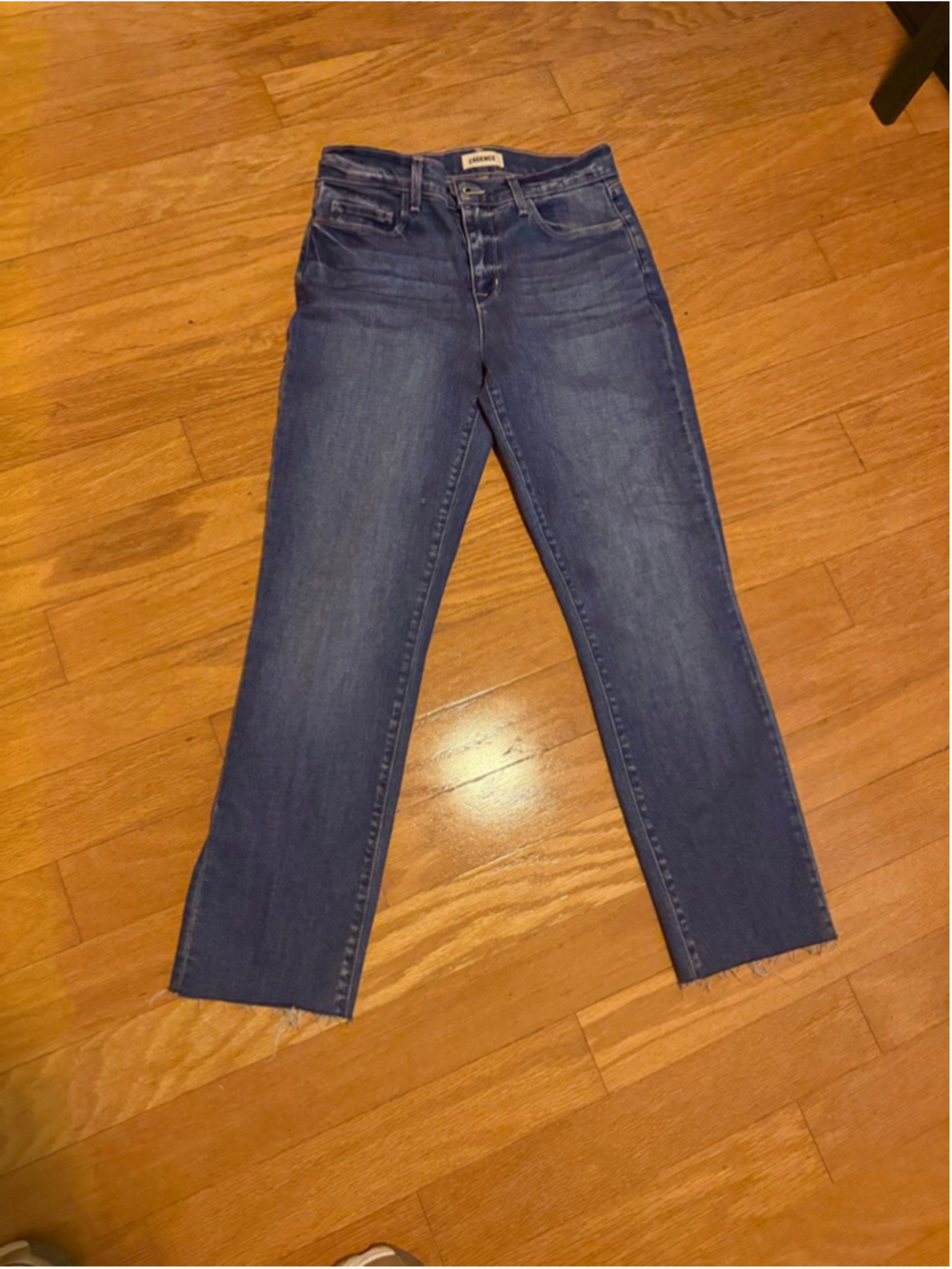 Preowned, Women's L'Agence Sada High-Rise Straight Crop Jeans, medium blue , 25